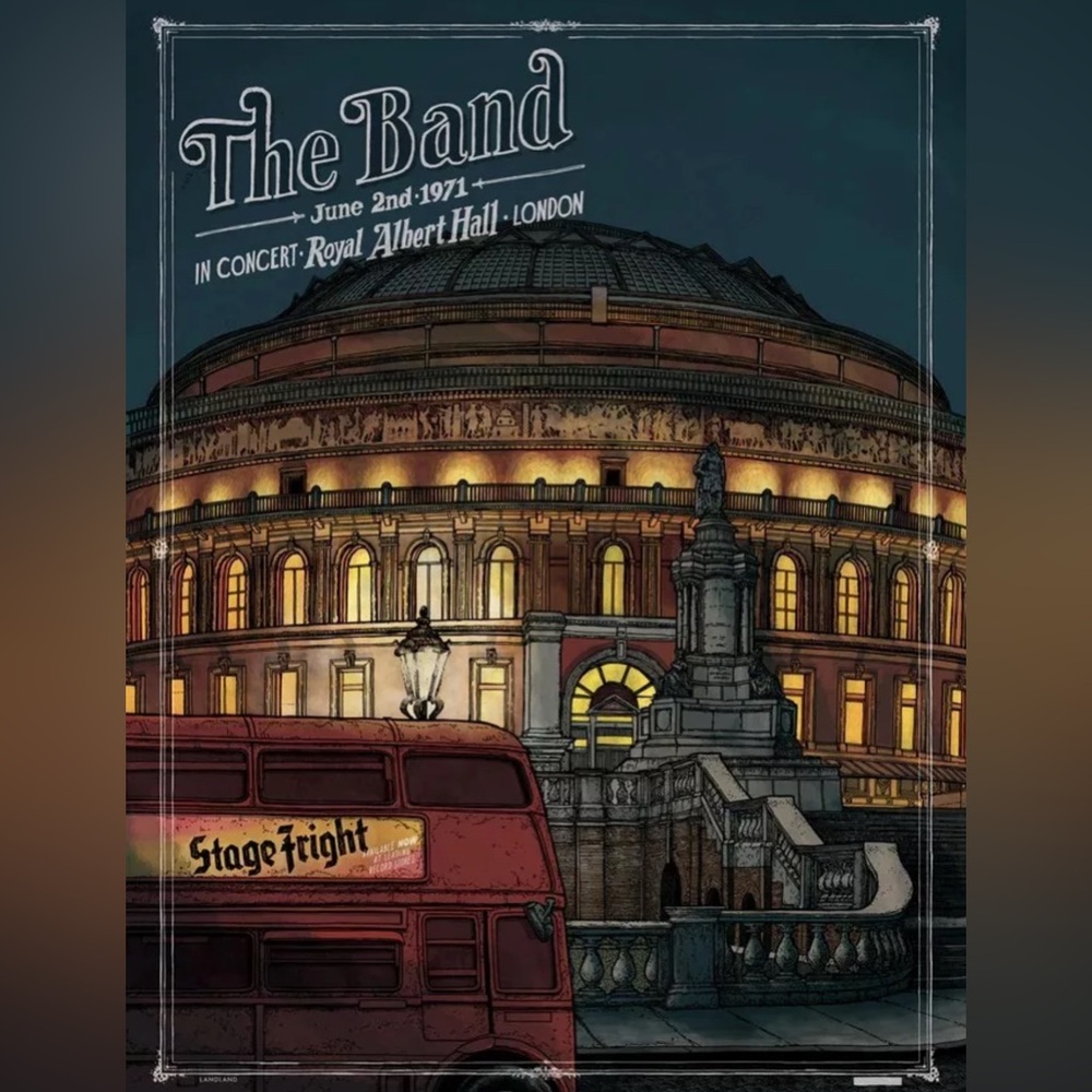 THE BAND Tour Poster Royal Albert Hall 1971 50th anniversary